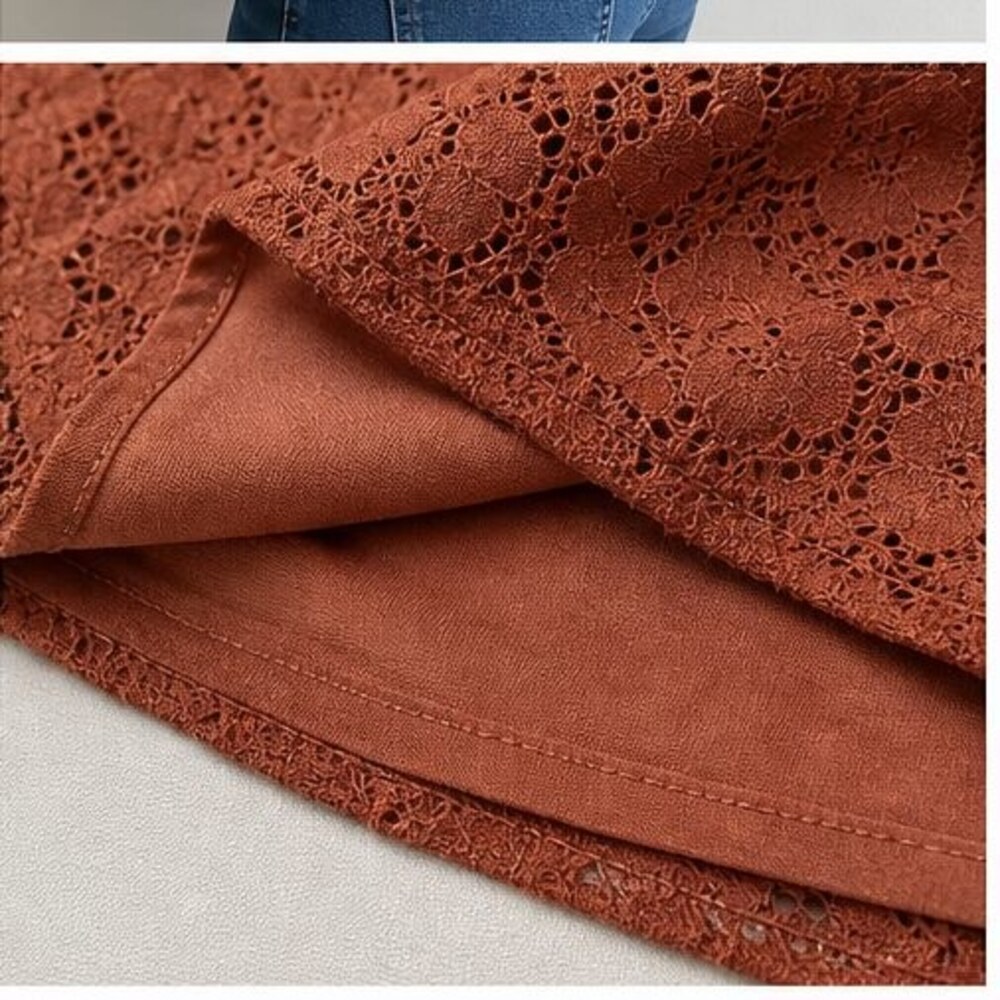 Rust Wrap Blouse - Picture 6 of 6